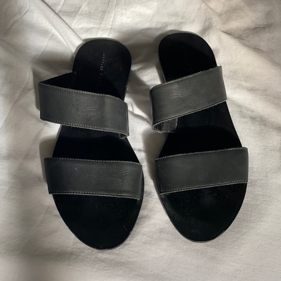 Loeffler Randal black slip on Sandals - Picture 1 of 5
